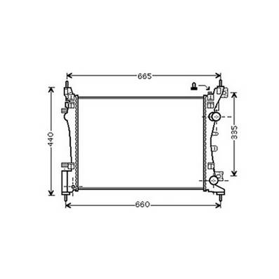 Radiateur de refroidissement moteur pour OPEL CORSA D ph.1 2006-2010, OEM: 1300279, Neuf