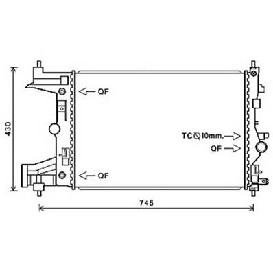 Radiateur de refroidissement moteur pour OPEL ASTRA J 2010-2012, OEM: 1300303, Neuf