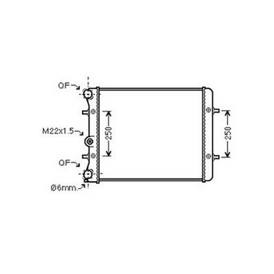 Radiateur de refroidissement moteur pour SKODA OCTAVIA I ph.1 1997-2000, OEM: 1J0121253AM, Neuf