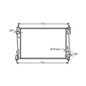 Radiateur de refroidissement moteur pour FIAT BRAVO depuis 2007, OEM: 1300287, Neuf