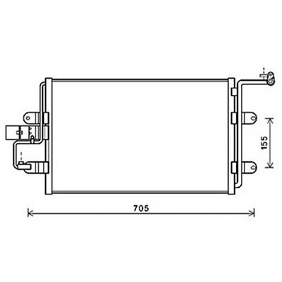 Condenseur de Climatisation pour SEAT LEON I 1998-2005, OEM: 1J0820411D, Neuf