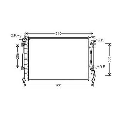 Radiateur de refroidissement moteur pour AUDI A6 II ph.2 2001-2004, OEM: 4B0121251A, Neuf
