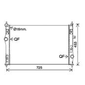 Radiateur de refroidissement moteur pour PEUGEOT 3008 II ph.1 2017-2020, OEM: 9678711180, Neuf
