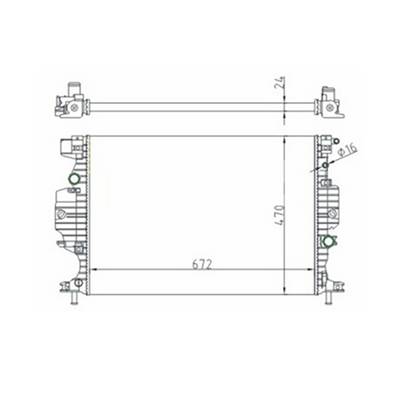 Radiateur de refroidissement moteur pour FORD GALAXY III ph.1 2015-2019, OEM: 5482597, Neuf