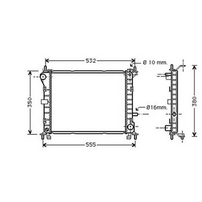 Radiateur de refroidissement moteur pour FORD FOCUS I ph.1 1998-2001, OEM: 1671968, Neuf