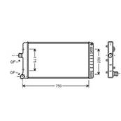 Radiateur de refroidissement moteur pour FIAT PUNTO II ph.1 1999-2003, OEM: 46739749, Neuf