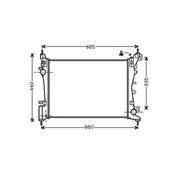Radiateur de refroidissement moteur pour FIAT GRANDE PUNTO 2005-2009, OEM: 51864284, Neuf