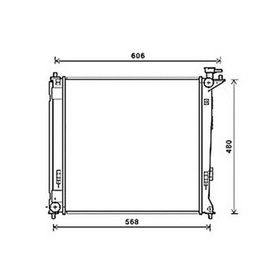 Radiateur de refroidissement moteur pour HYUNDAI ix35 ph.1 2010-2013, OEM: 253102Y000, Neuf