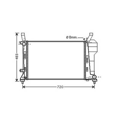 Radiateur de refroidissement moteur pour MERCEDES CLASSE B ph.1 2005-2008 (T245), OEM: A1695000303, Neuf