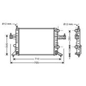 Radiateur de refroidissement moteur pour OPEL CORSA C ph.1 2000-2003, OEM: 1300236, Neuf