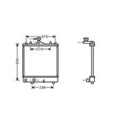Radiateur de refroidissement moteur pour OPEL AGILA 2000-2008, OEM: 09208632, Neuf