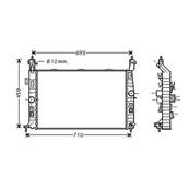 Radiateur de refroidissement moteur pour OPEL MERIVA A ph.1 2003-2006, OEM: 1300497, Neuf