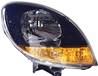 Phare Optique avant droit pour RENAULT KANGOO I phase 2 2003-2007, H4, noir, feu clignotant orange, Neuf