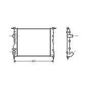 Radiateur de refroidissement moteur pour RENAULT CLIO II ph.1 1998-2001, OEM: 7701352603, Neuf