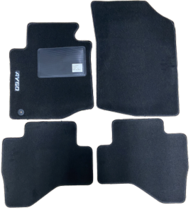 Kit 4 Tapis de sol Auto pour TOYOTA AYGO 2005 à 2014, avec sigle AYGO, moquette noire et clips, Neuf