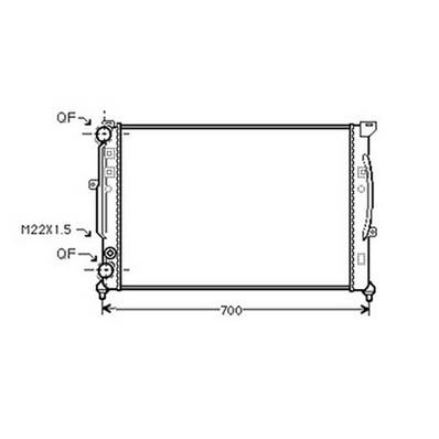 Radiateur de refroidissement moteur pour AUDI A4 I ph.1 1994-1999, OEM: 4B0121251AG, Neuf