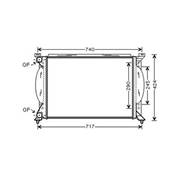 Radiateur de refroidissement moteur pour AUDI A4 III 2004-2007, OEM: 8E0121251A, Neuf