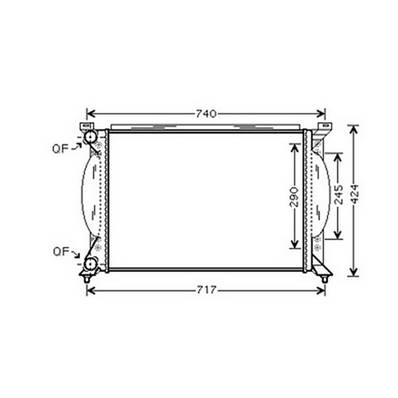 Radiateur de refroidissement moteur pour AUDI A4 II 2000-2004, OEM: 8E0121251A, Neuf