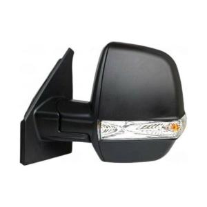 Rétroviseur gauche pour FIAT DOBLO II phase 2 2015-2022, mécanique, avec feu, noire, Mod. Cargo, 2 PIN, Neuf