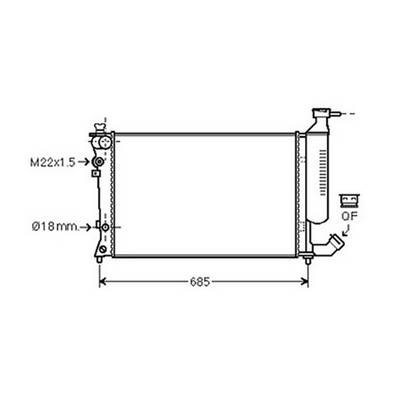 Radiateur de refroidissement moteur pour CITROËN XSARA ph.1 1997-2000, OEM: 133046, Neuf