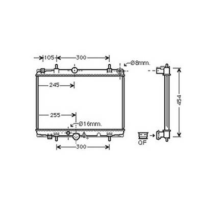 Radiateur de refroidissement moteur pour CITROËN C5 I ph.1 2001-2004, OEM: 133091, Neuf