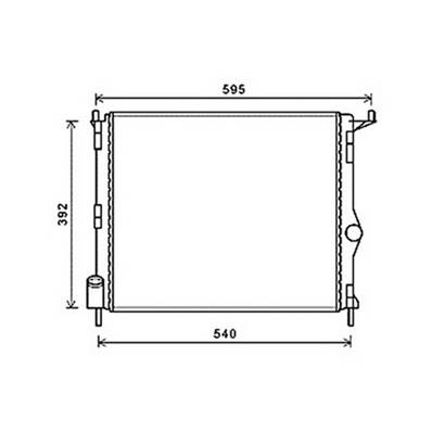 Radiateur de refroidissement moteur pour DACIA SANDERO I 2008-2012, OEM: 8200735038, Neuf