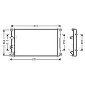 Radiateur de refroidissement moteur pour OPEL MOVANO I ph.1 1999-2003, OEM: 7701049664, Neuf