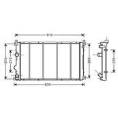 Radiateur de refroidissement moteur pour RENAULT MASTER II ph.2 2003-2010, OEM: 2140000QAK, Neuf