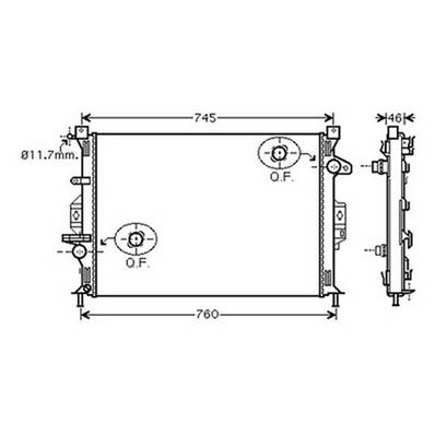 Radiateur de refroidissement moteur pour FORD GALAXY II ph.1 2006-2010, OEM: 1762395, Neuf