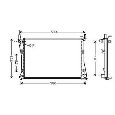 Radiateur de refroidissement moteur pour FORD FUSION ph.1 2002-2005, OEM: 1141490, Neuf