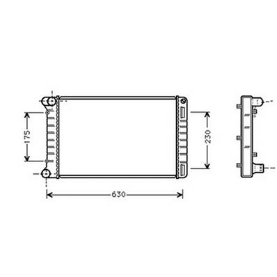 Radiateur de refroidissement moteur pour FIAT PUNTO II ph.1 1999-2003, OEM: 46524619, Neuf