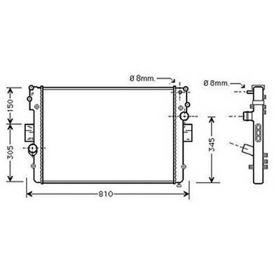 Radiateur de refroidissement moteur pour IVECO DAILY CITY 2000-2006, OEM: 504045487, Neuf