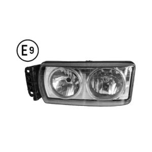 Phare avant gauche pour IVECO EUROCARGO TECTOR MY2008 75-120 depuis 2012, électrique, sans moteur, sans ampoule (H7-H7-W5W), homologué E9, Neuf