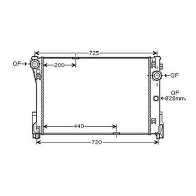 Radiateur de refroidissement moteur pour MERCEDES CLASSE C ph.1 2007-2011 (W204), OEM: 2045000203, Neuf