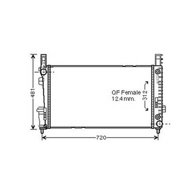 Radiateur de refroidissement moteur pour MERCEDES CLASSE A 2004-2008 (W169), OEM: A1695000003, Neuf