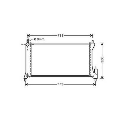 Radiateur de refroidissement moteur pour OPEL AGILA 2000-2008, OEM: 09214213, Neuf