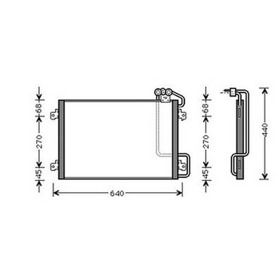 Condenseur de Climatisation pour RENAULT MEGANE I ph.1 1996-1999, OEM: 7700434883, Neuf