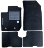 Kit 4 Tapis de sol Auto pour DACIA DUSTER II phase 1, depuis 2018, avec sigle DUSTER, moquette noire, avec CLIPS, Neuf