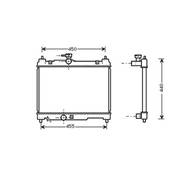 Radiateur de refroidissement moteur pour TOYOTA YARIS I ph.1 1999-2003, OEM: 1640023080, Neuf