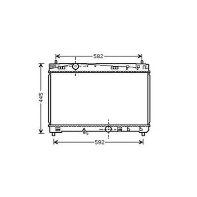Radiateur de refroidissement moteur pour TOYOTA YARIS II ph.1 2005-2009, OEM: 1640021310, Neuf