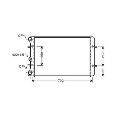 Radiateur de refroidissement moteur pour AUDI A3 I ph.1 1996-2000, OEM: 1J0121253H, Neuf