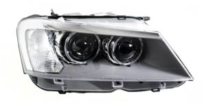 Phare Optique avant droite pour BMW X3 F25 2010-2015, bi-xenon, avec moteur, noir, à LED, Neuf