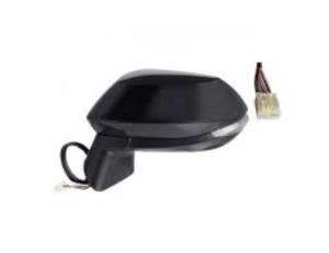 Rétroviseur extérieur gauche électrique pour TOYOTA COROLLA XII 2019-2022, noir, thermique, avec feu, convexe/chromée, 6 pin, Neuf