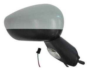 Rétroviseur droit électrique pour CITROËN C3 II phase 2 2013-2016, convexe, dégivrant, avec flèche, sonde de température et base noir, 9pin, Neuf à peindre