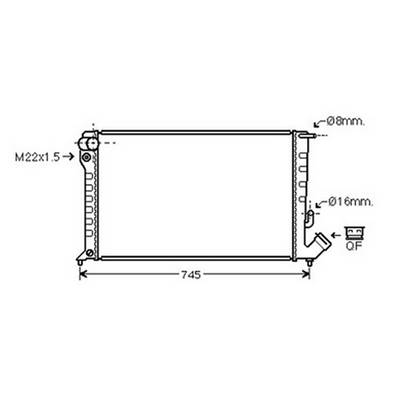 Radiateur de refroidissement moteur pour PEUGEOT PARTNER I ph.1 1996-2002, OEM: 133041, Neuf