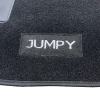 Kit 2 Tapis de sol Auto pour CITROEN JUMPY de 2007 à 2016, avec sigle JUMPY, moquette noire et clips, Neuf