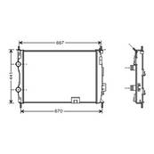 Radiateur de refroidissement moteur pour NISSAN QASHQAI I ph.1 2007-2010, OEM: 21410JD90B, Neuf