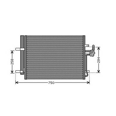 Condenseur de Climatisation pour VOLVO S60/V60 I ph.1 2010-2013, OEM: 1481851, Neuf