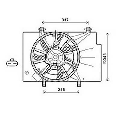 Ventilateur Radiateur moteur pour FORD FIESTA Mk6 ph.2 2013-2016, OEM: 1525897, Neuf