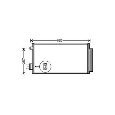 Condenseur de Climatisation pour FIAT 500L ph.1 2012-2017, OEM: 51887955, Neuf